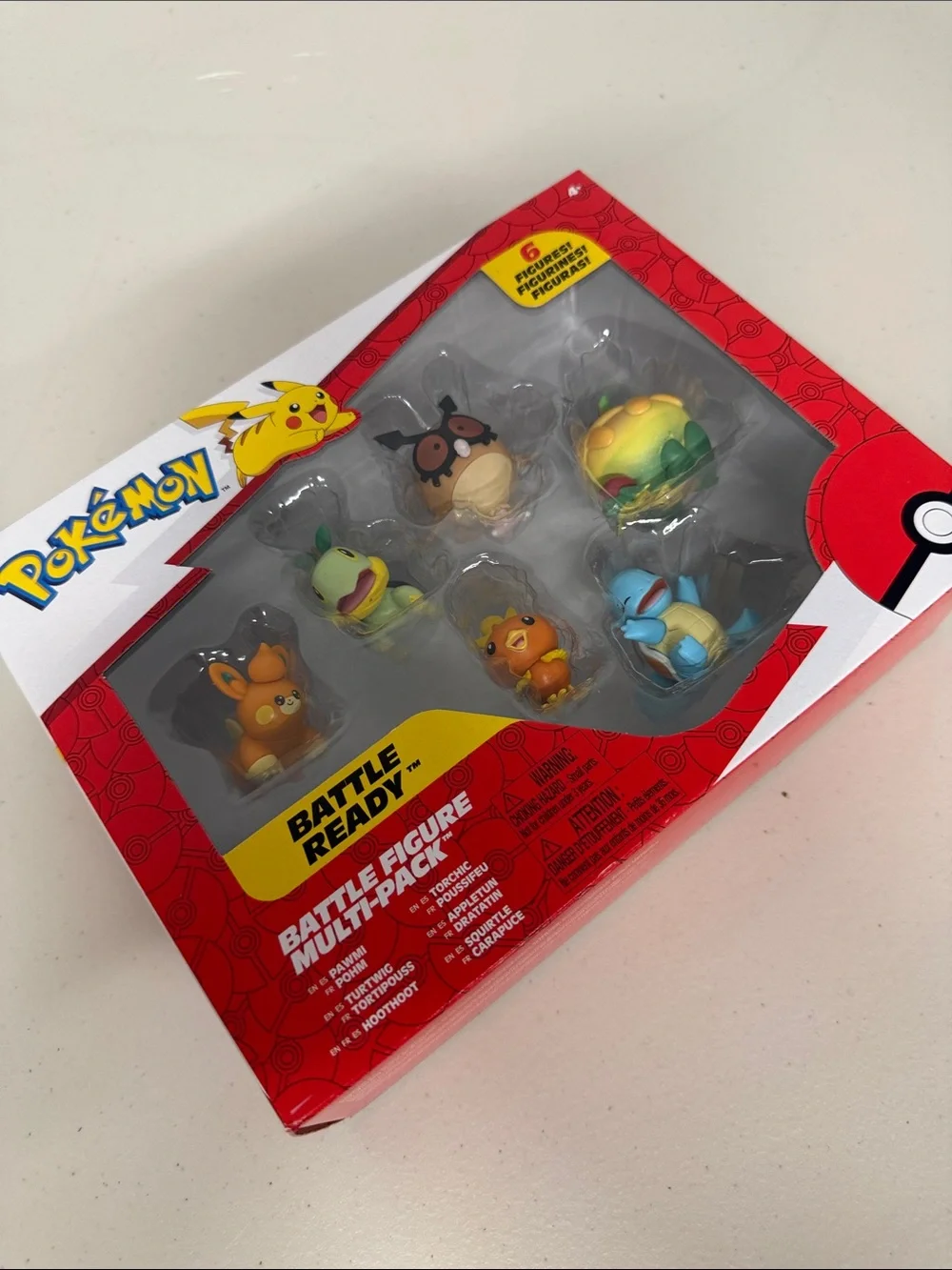 Pokemon Battle Figure Toy set 6 pcs Battle Pawmi Turtwig Hoothoot Torchic +